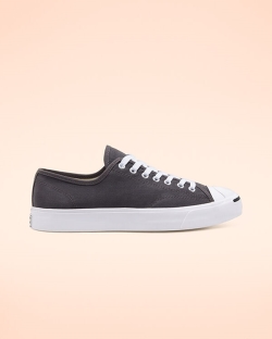 Converse Jack Purcell Twill Férfi Rövidszárú Fekete/Fehér/Szürke | EWDRLXZ-HU